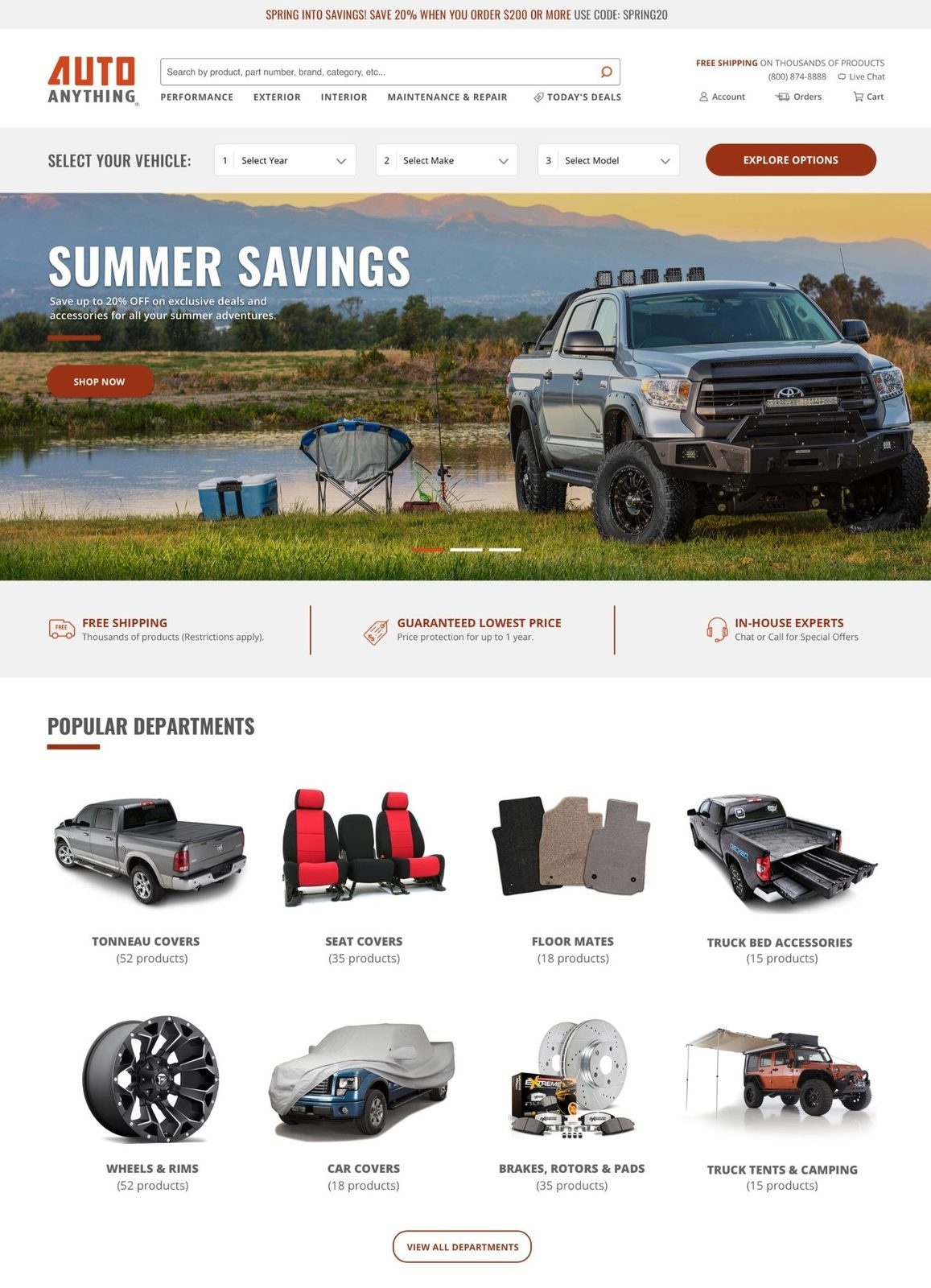 AutoAnything Homepage