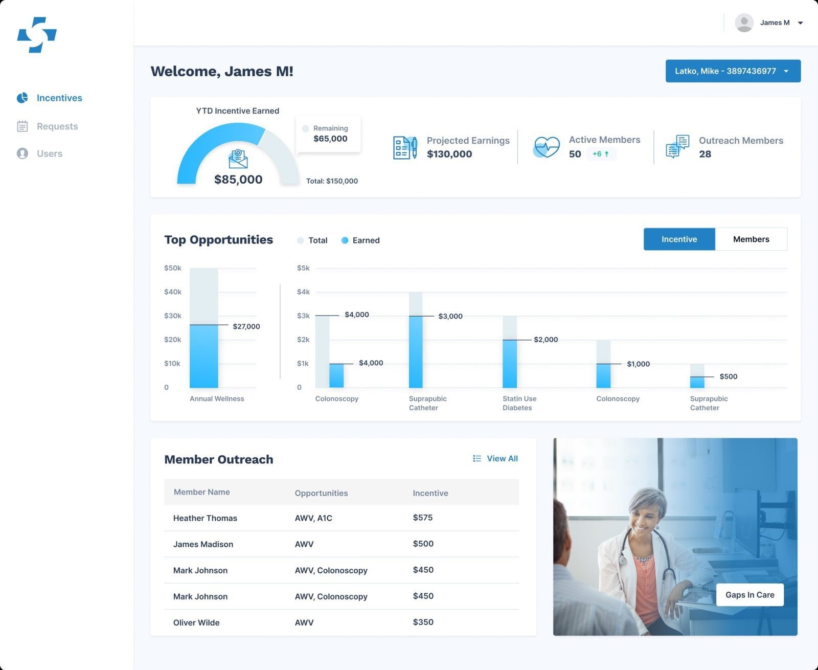 HCP Dashboard Final UI