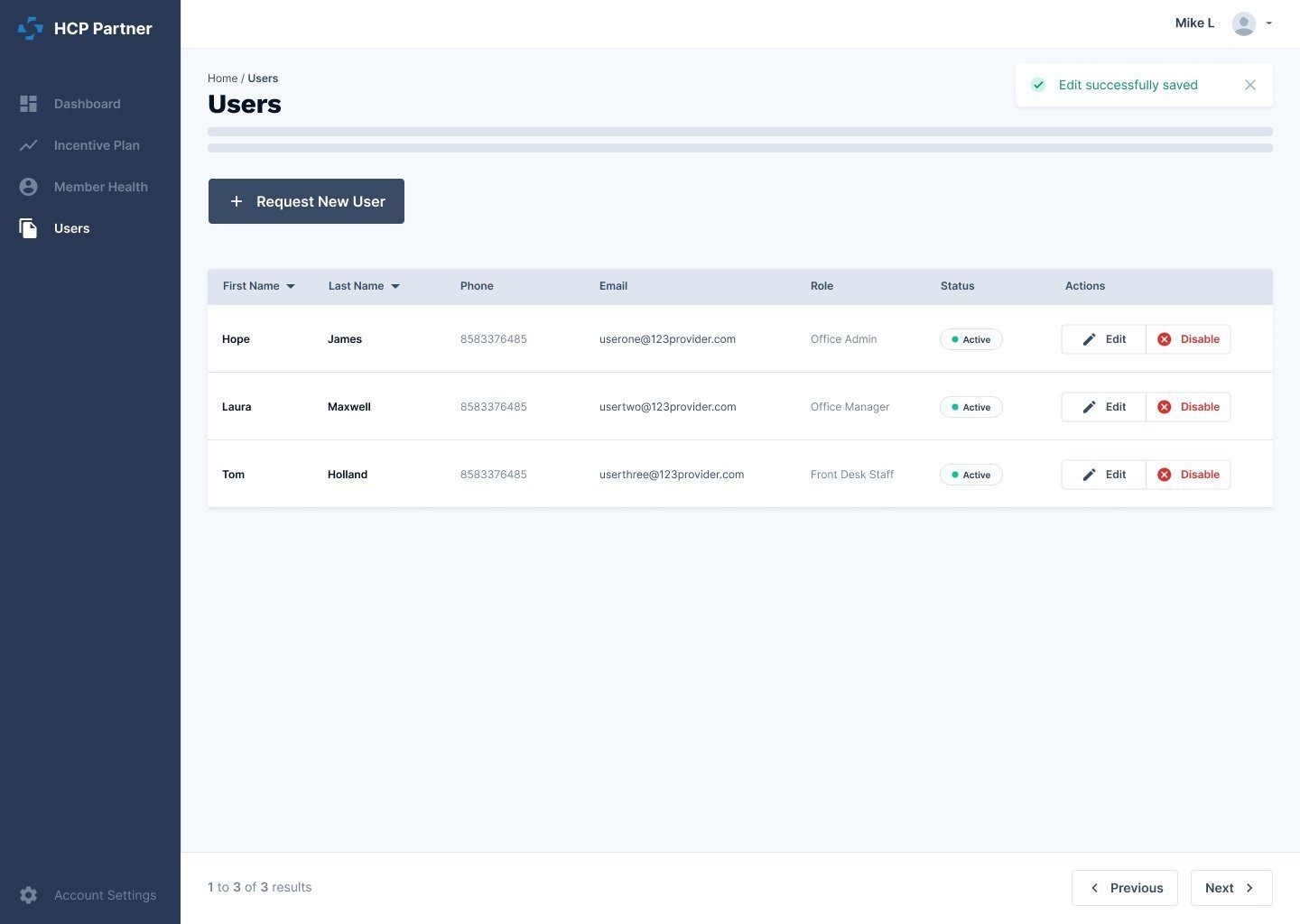 Users Edit Success Wireframe