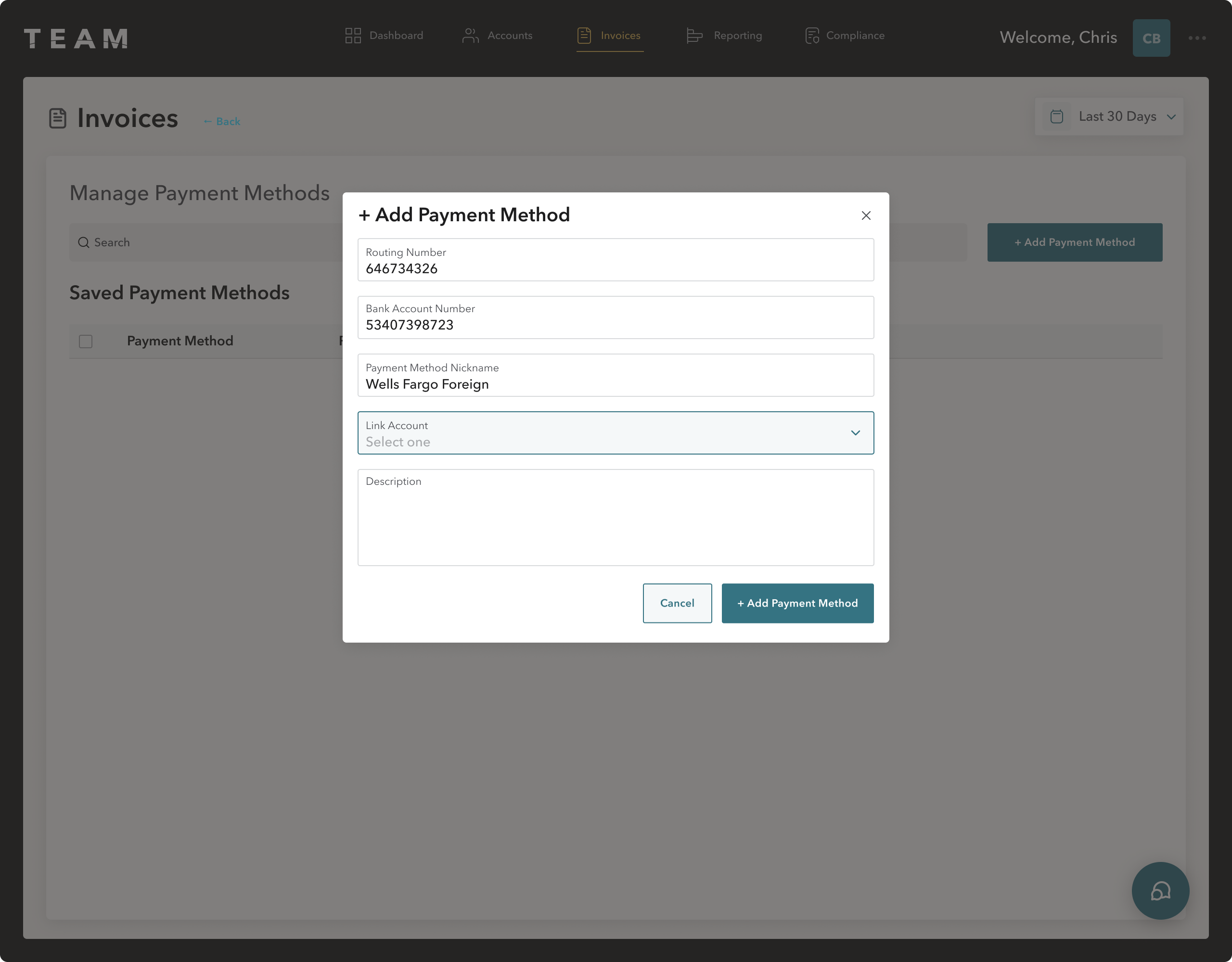 Invoice Portal – Manage Payments